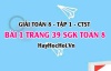 Giải bài 1 trang 39 Toán 8 Tập 1 SGK Chân trời sáng tạo
